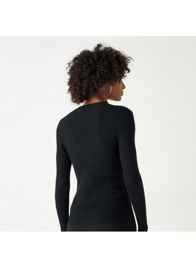 2Xtremz - 2Xtremz Ribbed Sweater with Long Sleeves - Image 1