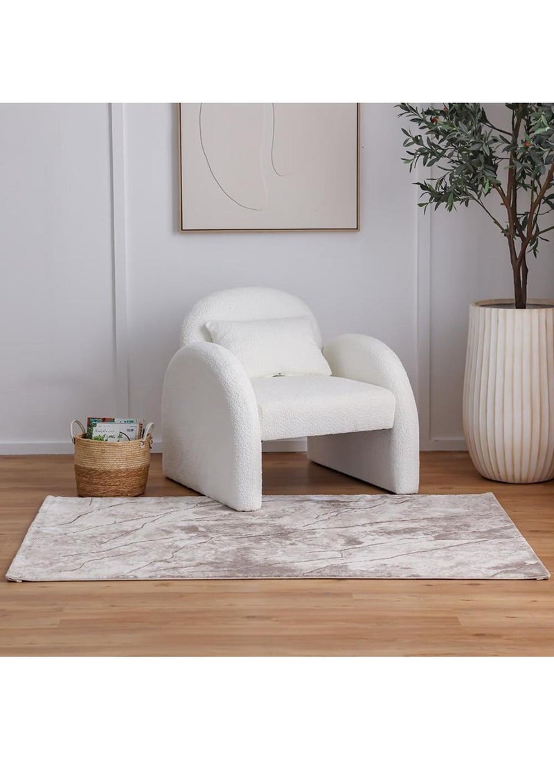 DANUBE HOME Venice Modern Rug  Polyester Area Rug Floor Covering L340xW240cm-Beige & White  - Image 5