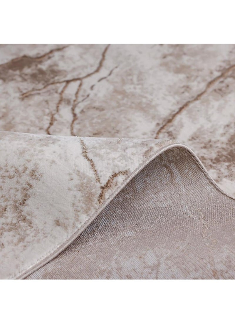DANUBE HOME Venice Modern Rug  Polyester Area Rug Floor Covering L340xW240cm-Beige & White  - Image 2