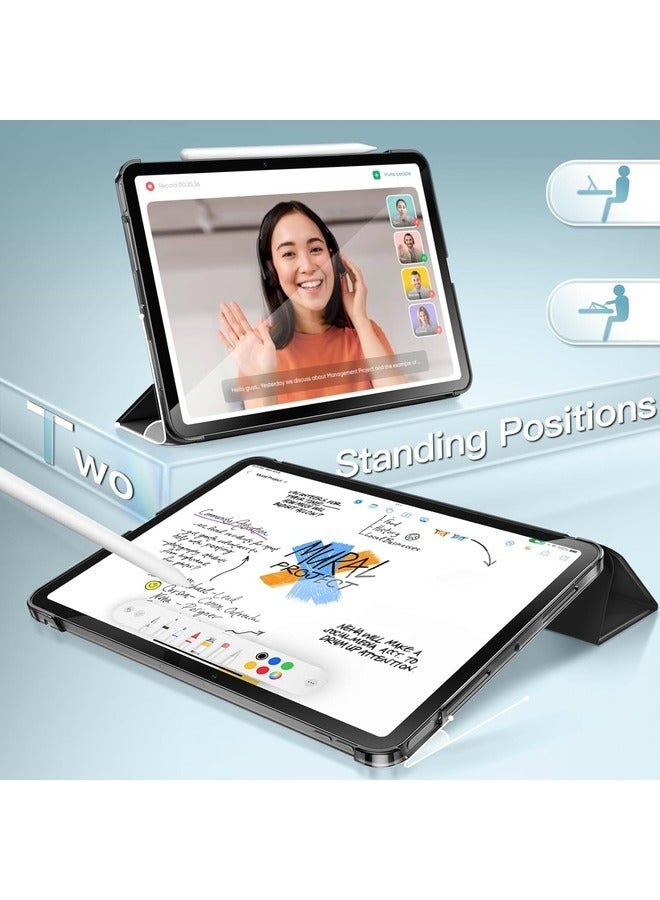 iPad Pro 13-Inch M4 (2024) Slim Black Smart Cover - Hard Shell Protection, Built-In Stand, Auto Wake/Sleep, Full Coverage - Image 5