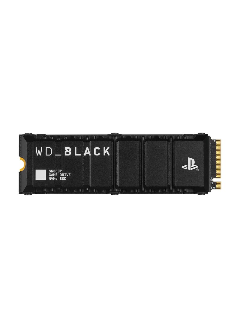 دبليو دي قرص SSD NVMe M.2 بسعة 2 تيرابايت SN850P - توسيع تخزين مرخص رسميًا لوحدات تحكم PS5، بسرعة تصل إلى 7,300 ميجابايت/ثانية، مع مبرد - WDBBYV0020BNC-WRSN - Image 1