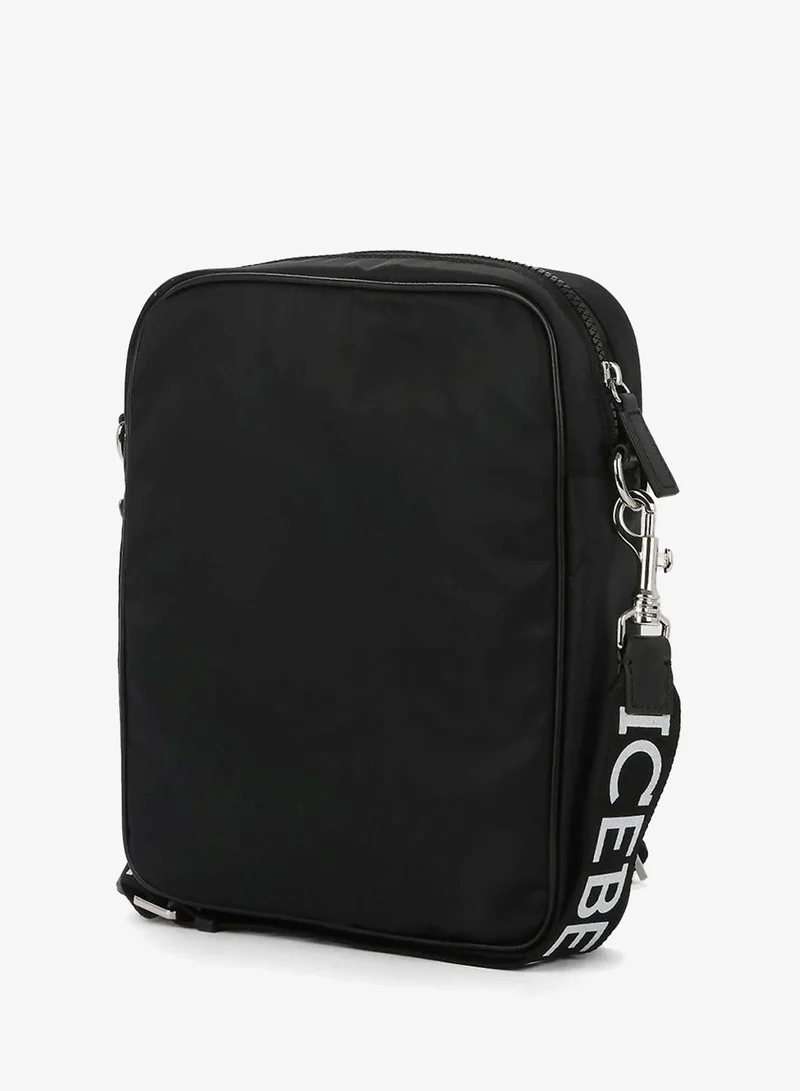 Iceberg  Black Logo Strap Crossbody Bag for Men | Best Price UAE