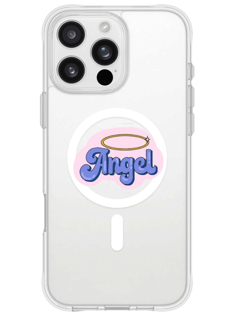 Theodor iPhone 16 Pro Magsafe Magnetic Case for iPhone Compatible with Wireless Charging, Shockproof Phone Bumper Cover - Angel - Image 1