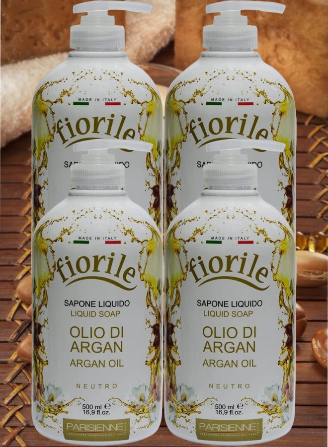 4 Pieces Fiorile Liquid Soap Argan Oil 500ml