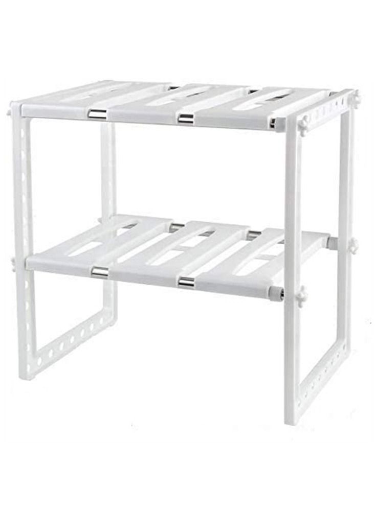 BLOOMING TIME 2 Tiers Pool Space Arrangement Frame Adjustable Family Kitchen Rack  - Image 1