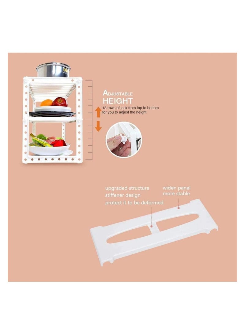 BLOOMING TIME 2 Tiers Pool Space Arrangement Frame Adjustable Family Kitchen Rack  - Image 4