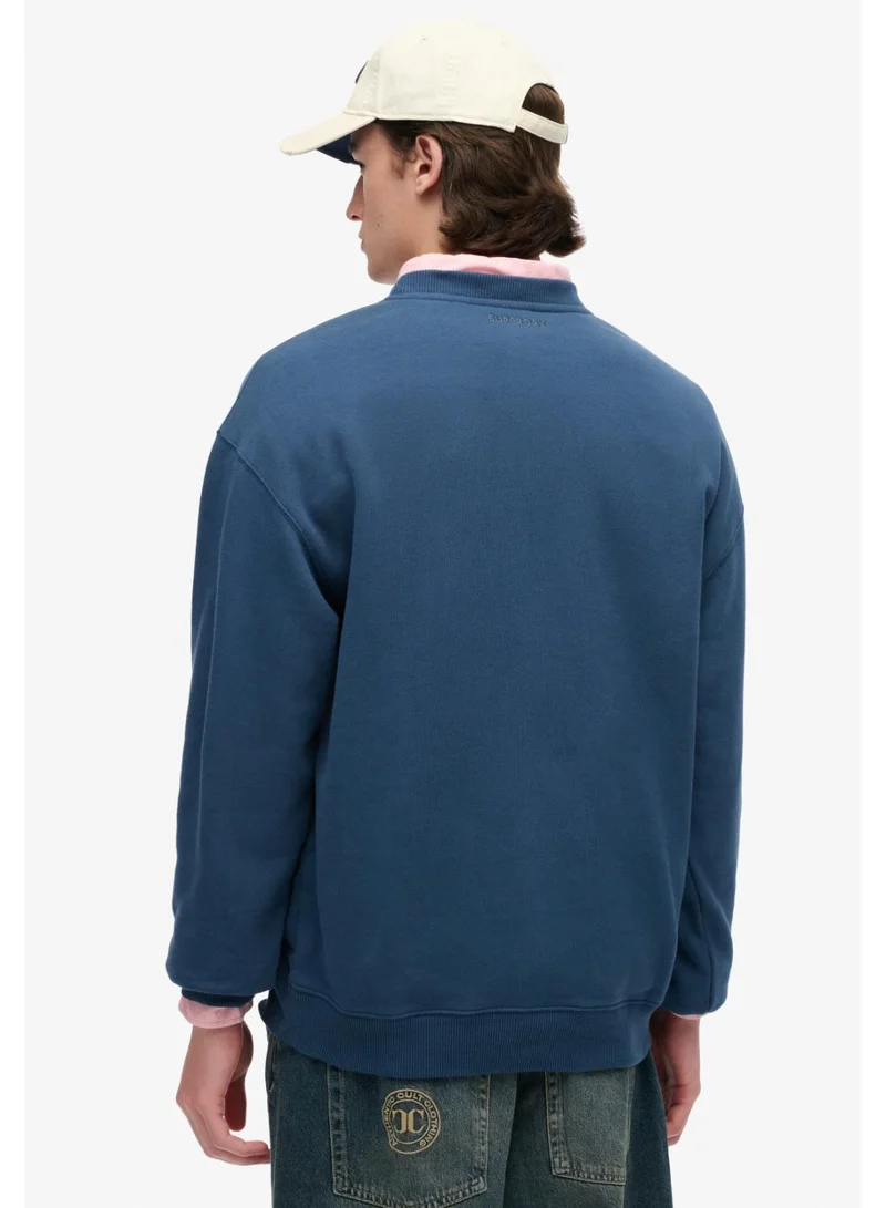 Superdry  Blank Oversized Crew Sweatshirt for Men | Best Price UAE