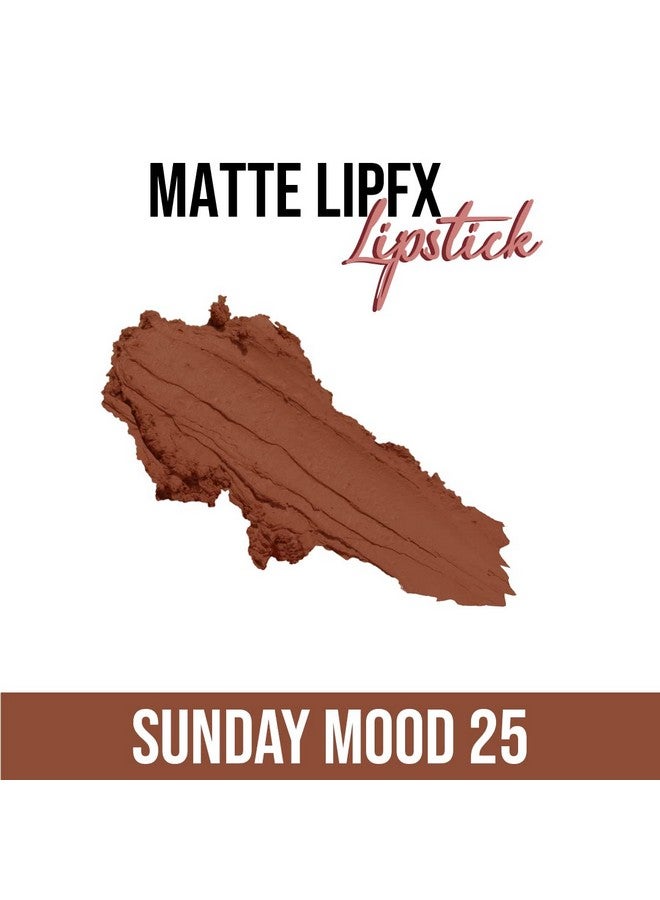 سي2بي بروفيشنال ميكاب أحمر شفاه C2P Pro Matte Lip Fx Creamy Bullet للنساء | يدوم طويلاً | لا يسيل | مقاوم للماء والتلطخ | يحافظ على ترطيب الشفاه بفيتامين E وزبدة الشيا - 3.5 جم، Sunday Mood 25 - Image 2