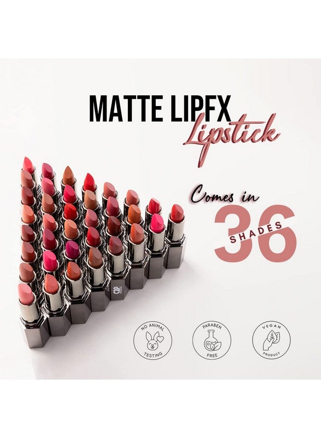 سي2بي بروفيشنال ميكاب أحمر شفاه C2P Pro Matte Lip Fx Creamy Bullet للنساء | يدوم طويلاً | لا يسيل | مقاوم للماء والتلطخ | يحافظ على ترطيب الشفاه بفيتامين E وزبدة الشيا - 3.5 جم، Sunday Mood 25 - Image 5