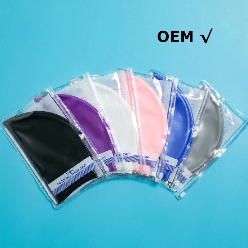 Bluejw Adult Long Hair Waterproof Non Latex Swimming Hat Durable Non-Slip Pool Cap Elastic Silicone Swim Caps - Image 4