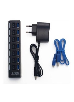 نيبمينينت محول موزع مزود بـ 7 منافذ USB 3.0 الأسود / الأزرق  - Image 1