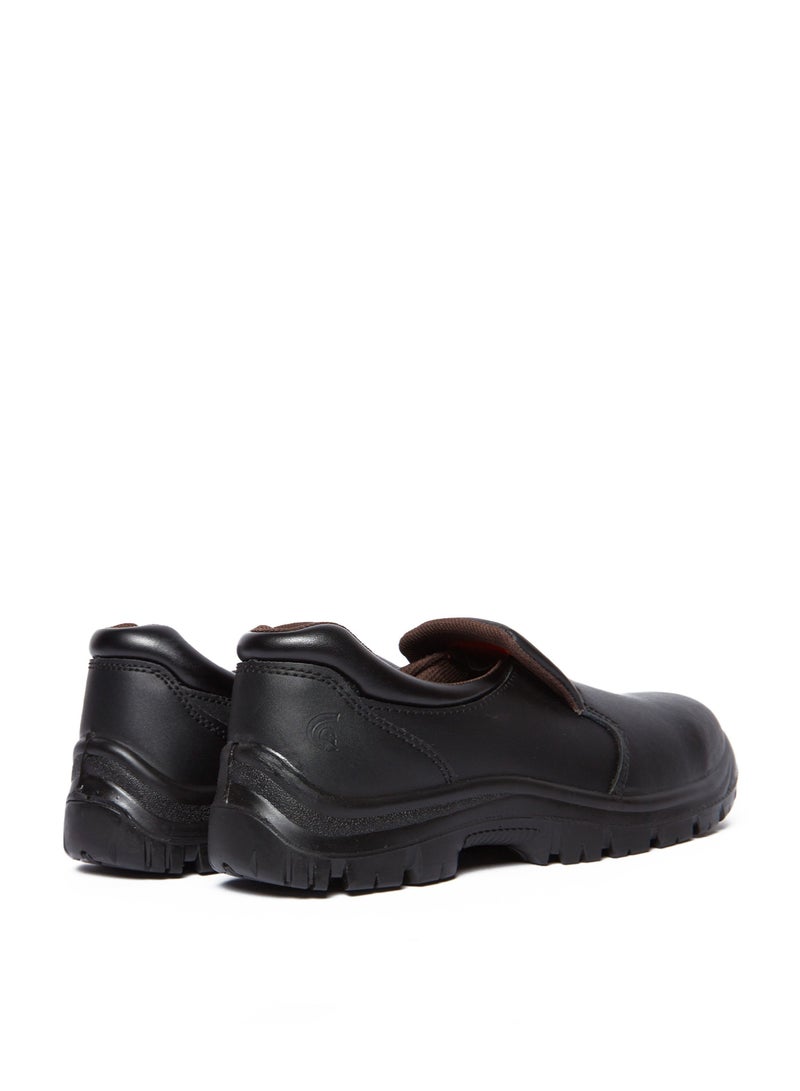 جلاديتور حذاء سلامة رجالي غلادياتور 6002 بدون رباط أسود جلد EX S3 بمقدمة ونعل فولاذي - Image 5