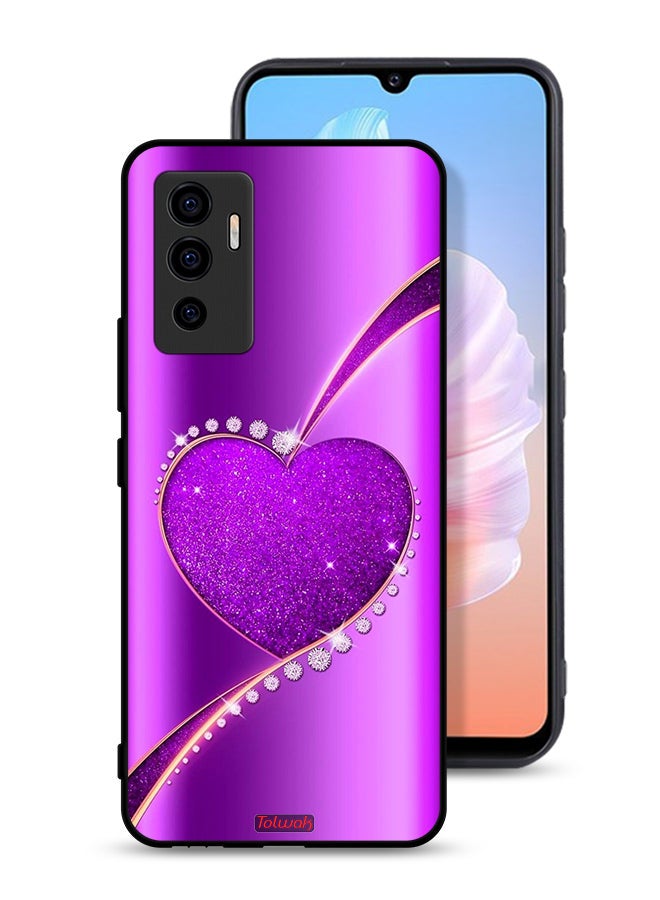 Tolwak Vivo V23e Protective Case Cover Glitter Heart - Image 1