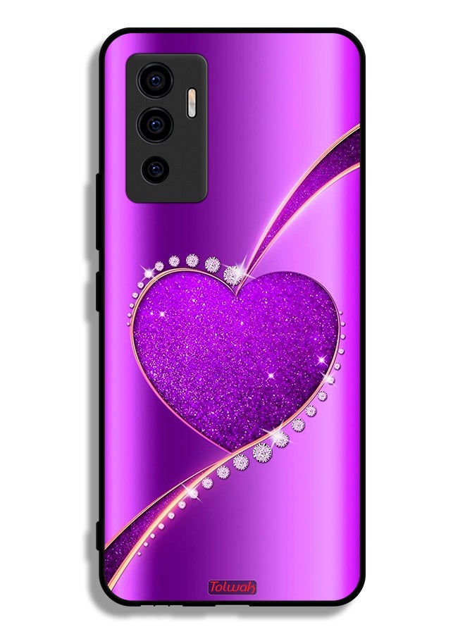 Tolwak Vivo V23e Protective Case Cover Glitter Heart - Image 2