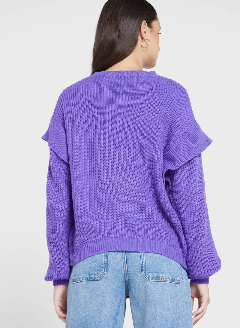 ELLA Sweater With Extended Sleeve Detail