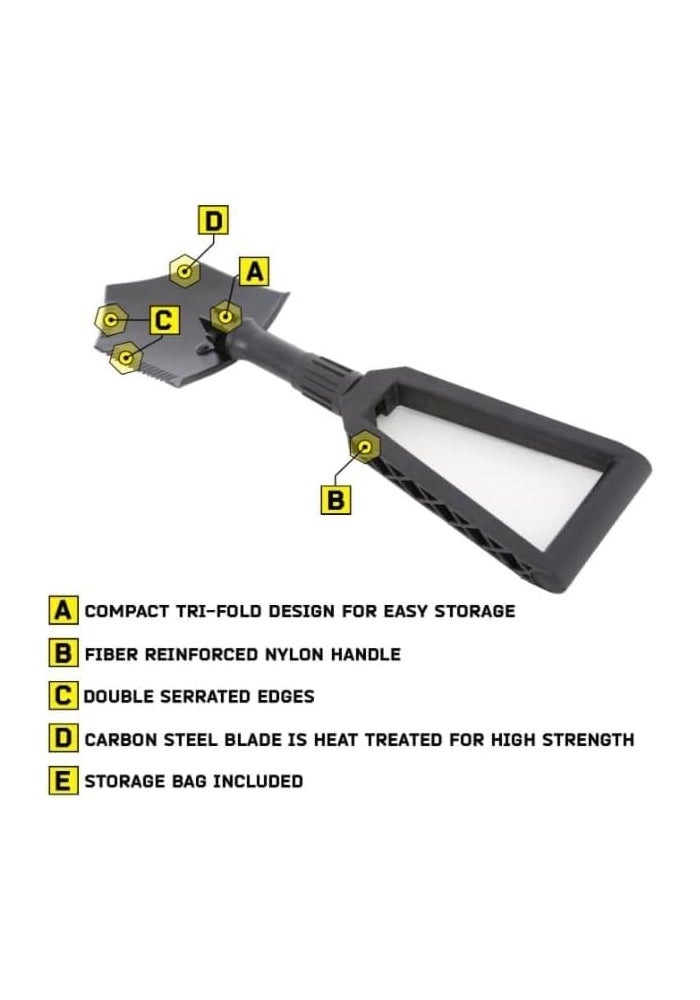 Smittybilt أداة سميتي بيلت RUT-استرداد متعددة الاستخدامات - مجرفة قابلة للطي بشفرة من الصلب الكربوني - Image 4
