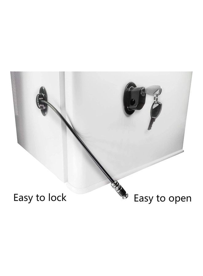 Loquat 4 Pack Refrigerator Door Lock With Four keys Black - Image 2