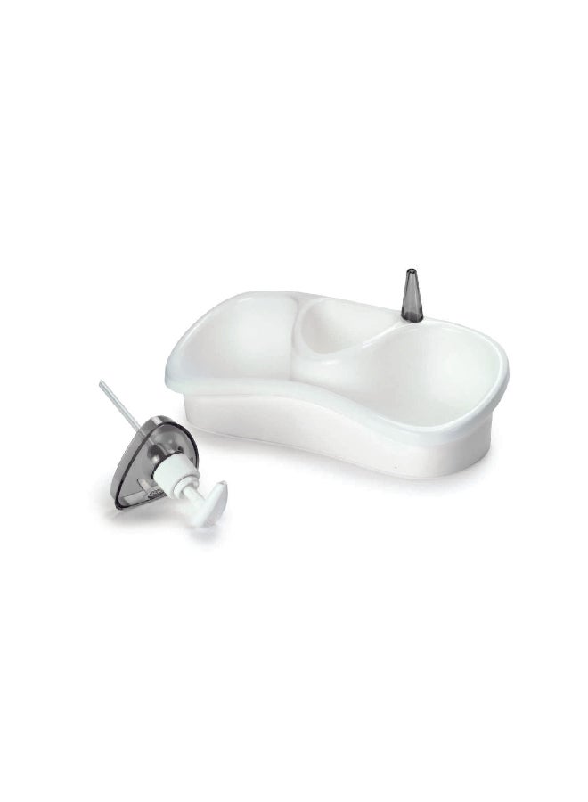 Snips High-Quality Saponello Sleek Sponge Holder and Soap Dispenser White 14.5 x 26 x 11.5 cm 000887 - Image 2