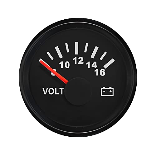 ELING 2 Inch Voltmeter Voltage Gauge 12V 8-16V 52mm Diameter with Backlight for Car Boat Motorcycle Bicycle - Image 1