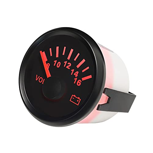 ELING 2 Inch Voltmeter Voltage Gauge 12V 8-16V 52mm Diameter with Backlight for Car Boat Motorcycle Bicycle - Image 3