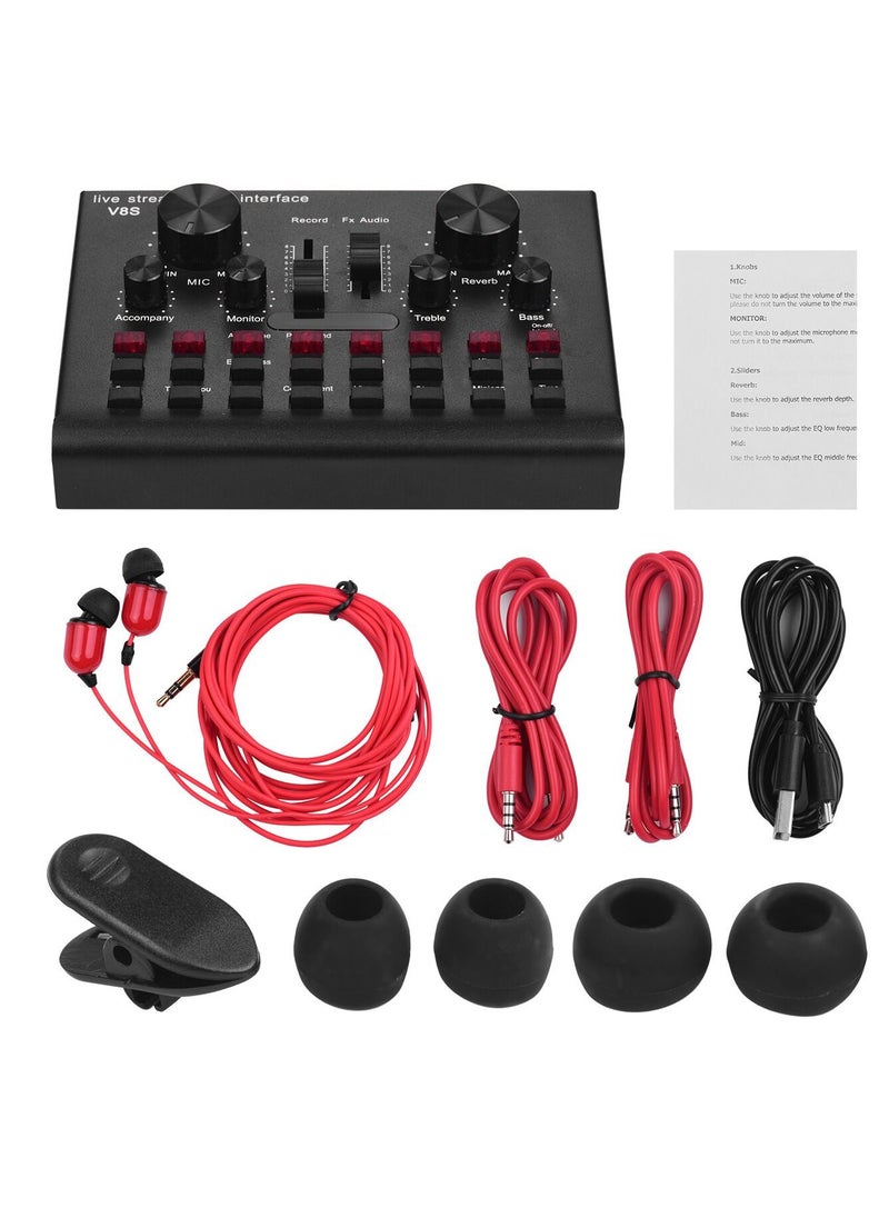 V8S Sound Card Live Drive Free Rechargeable Sound Card English Version  - Image 3