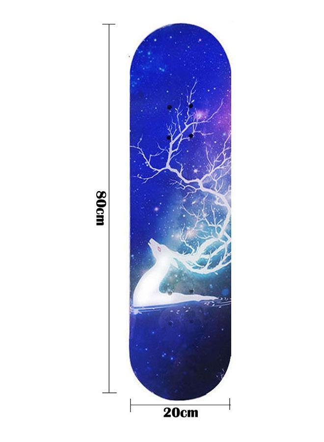 ZCM-HAPPY Beginner Four Wheel Flash Skateboard 80*20cm with Backpack for Boys and Girls, 7-Layer Maple Double Kick Concave Skateboard for Kids and Adults - Image 2