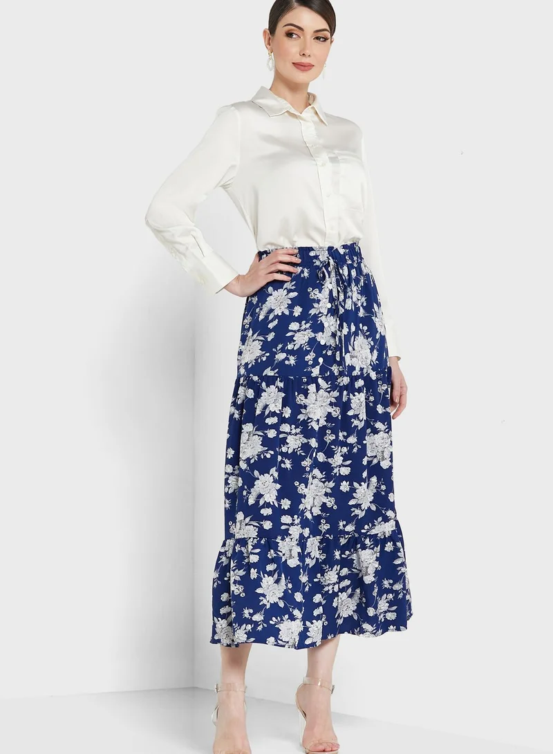 ELLA Printed A-Line Skirt