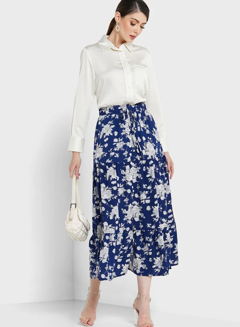 ELLA Printed A-Line Skirt