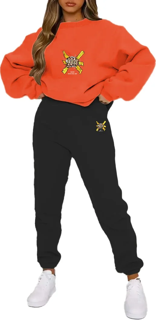 دوغ فش Tracksuit Oversize Bold Printed Tracksuit Orange