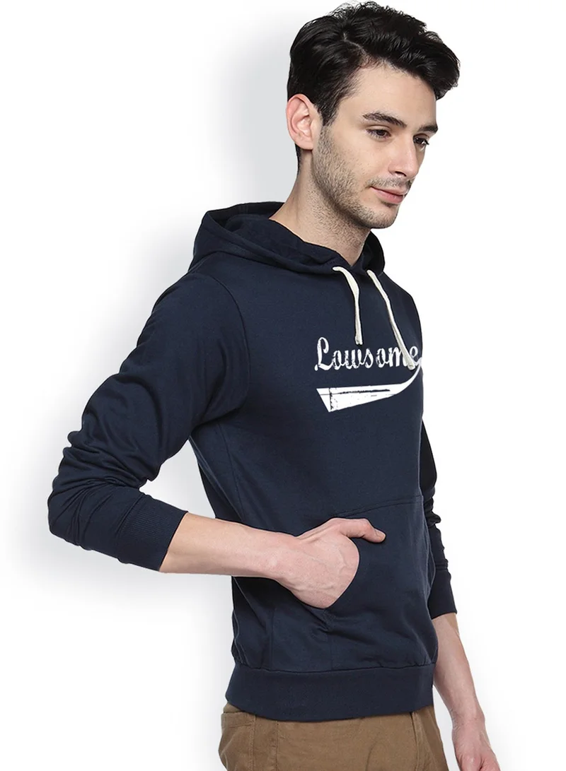 كامبوس سوترا هودي رجالي مطبوع باللون الأزرق الليلي