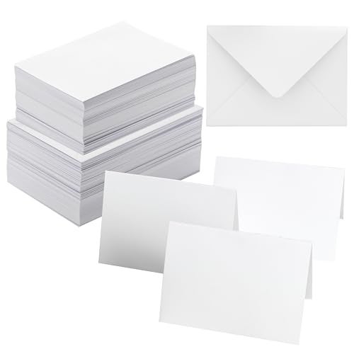 ANSSDO 100 Pack Blank Cards and Envelopes White 5x7 Inch Premium Quality DIY Greeting Cards for All Occasions - Image 1