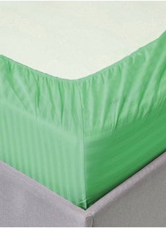 MAXQON Fitted Elastic Bedsheet Set With Pillow Covers, King/Queen/Double/Single Sizes, Color Green  - Image 3