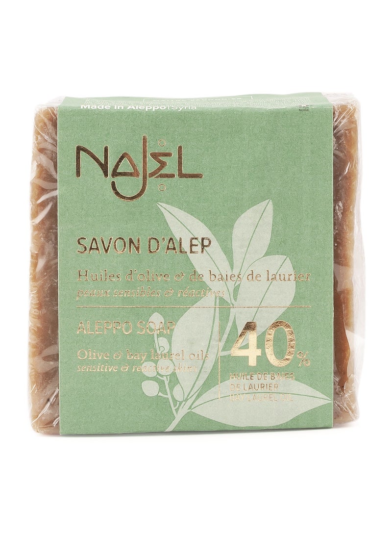 najel Organic Aleppo Soap Olive & Bay Laurel Oils (40% BLO)  - Image 1