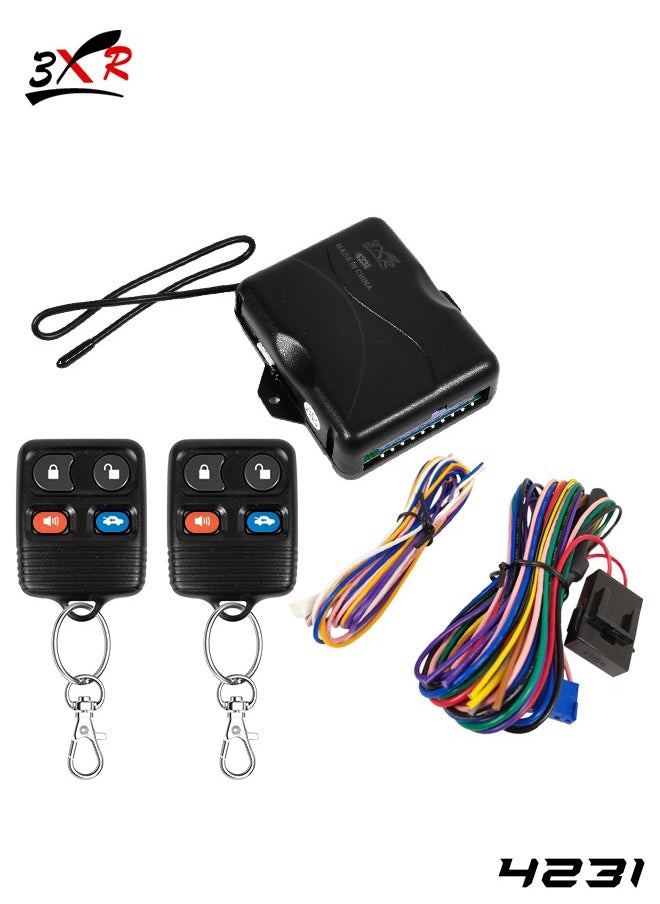 3XR 3XR Car Keyless Entry System Central Locking Remote System Enhanced Functionality and Universal Compatibility 4231  - Image 1
