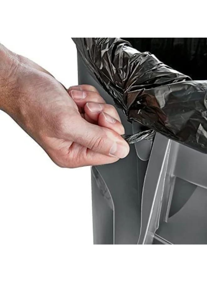 Rubbermaid Brute UV-Protectant Contour-Grip Polyethylene Trash Can Grey 32 Gal 263200GRAY