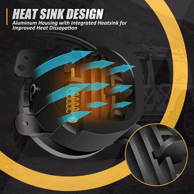 NUVISION LIGHTING NVL-FL-001 4 Inch LED Fog Light for Jeep Wrangler, Charger, Cherokee, and Journey - DOT Approved - Image 5