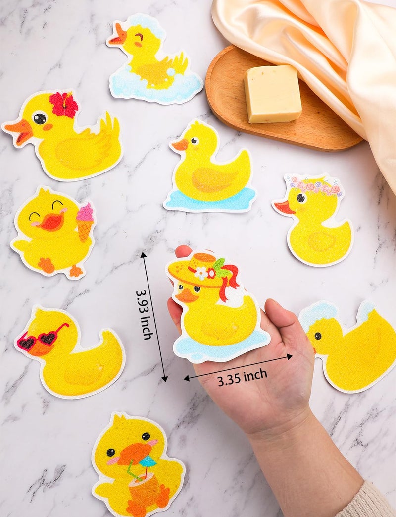 LSLYHTC 26Pcs Non Slip Bathtub Stickers, Cute Duck Stickers with Scraper, Anti Slip Bath Tub Shower Decal with Adhesive Back for Bathroom, Shower Stairs - Image 2