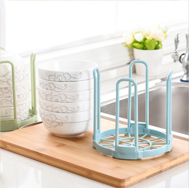 WsjiaboFux White Dinnerware Bowl Plate Racks and Holder Plastic Drain Rack Dish Storage Display Stand Kitchen and Dining Organizer Dish Racks Drying Shelf Tableware Drainer Rack 55  58 inches - Image 2