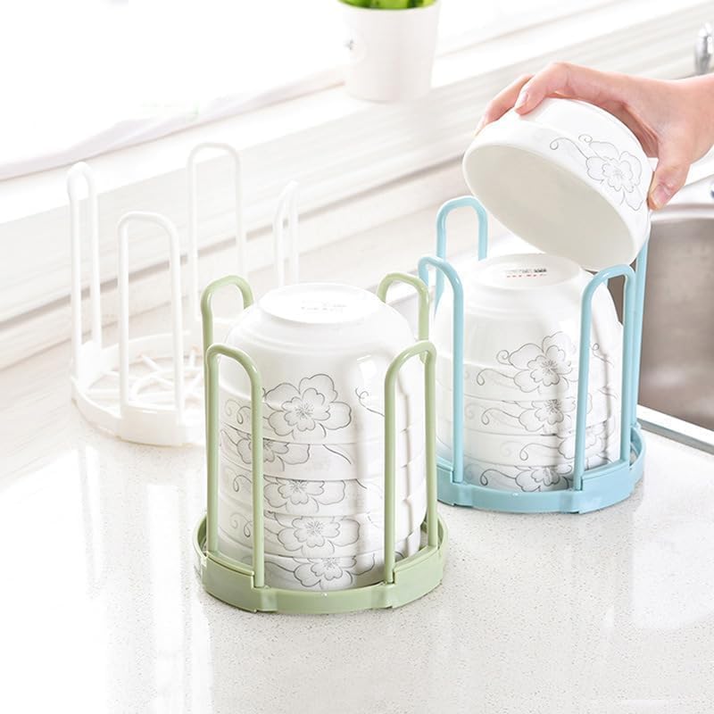 WsjiaboFux White Dinnerware Bowl Plate Racks and Holder Plastic Drain Rack Dish Storage Display Stand Kitchen and Dining Organizer Dish Racks Drying Shelf Tableware Drainer Rack 55  58 inches - Image 4