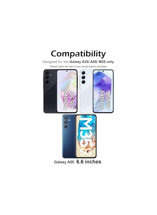 PROMASS - Privacy Screen Protector For Galaxy A35/ A55 9H Hardness Anti Spy Tempered Glass [100% Privacy Protection], Bubble Free Easy Installation, Full Coverage And Anti Scratch - Image 1