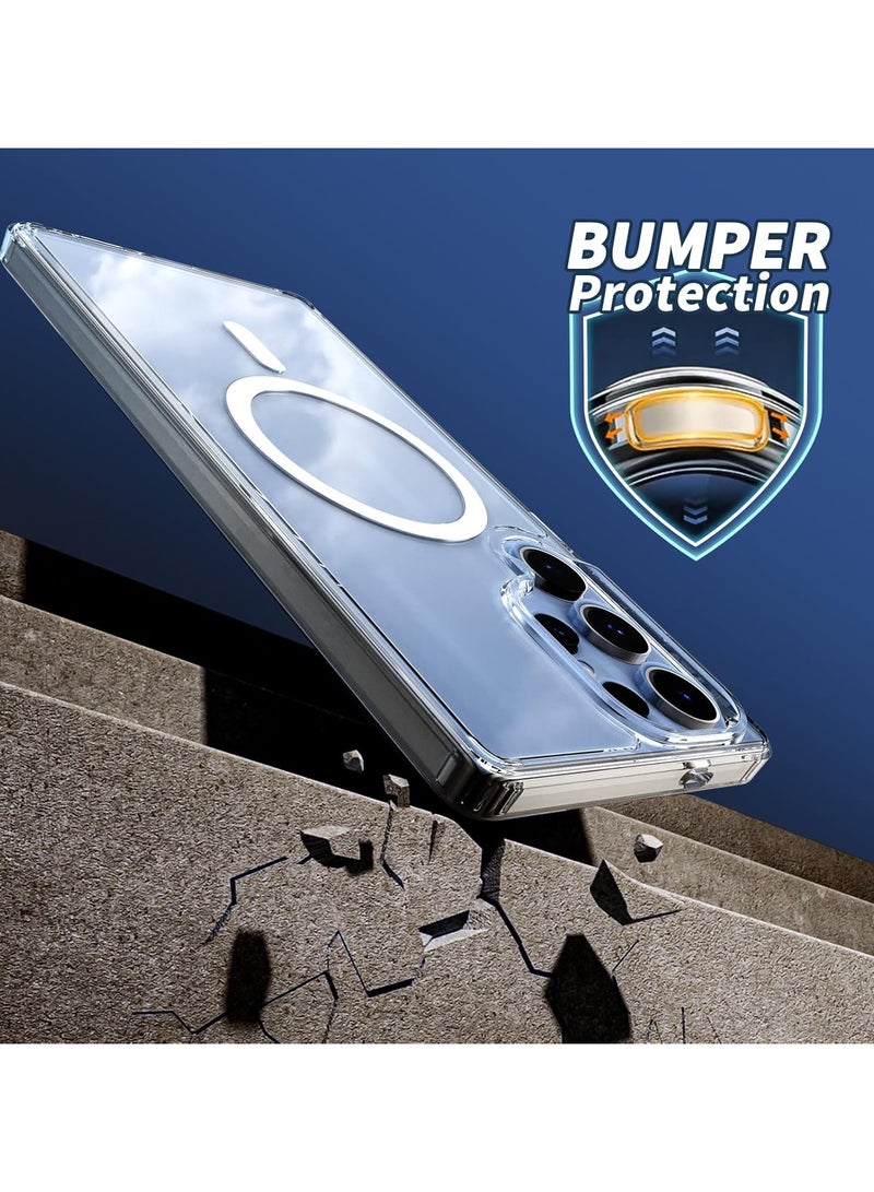 DUSALA Samsung Galaxy S25 Ultra Magnetic Cover Clear Hard Back Case Shockproof TPU Frame Edge Bumper Slim Transparent Case for Samsung Galaxy S25 Ultra - Image 5