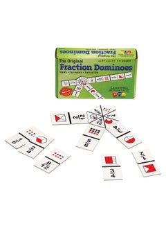 Learning Advantage The Original Fraction Dominoes In Home Learning Fraction Game 49 Dominoes Math Manipulative For Kids Equivalents Adding And Subtracting Fractions  - Image 1
