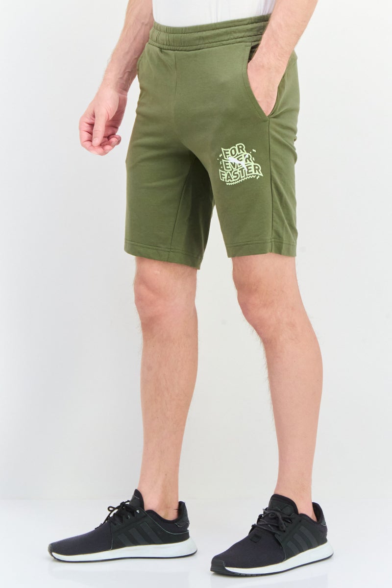 PUMA Men Slim Fit Training Shorts, Dark Olive  - Image 2
