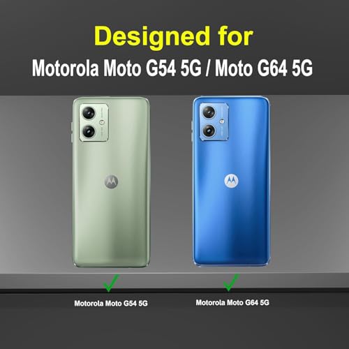 NDCOM for Moto G54 Back Cover, Premium Motorola G54 5G Cover, Sleek Design Moto G54 5G Cover, Protective Case for Enhanced Grip and Style, Black Ring Holder Case - Image 2