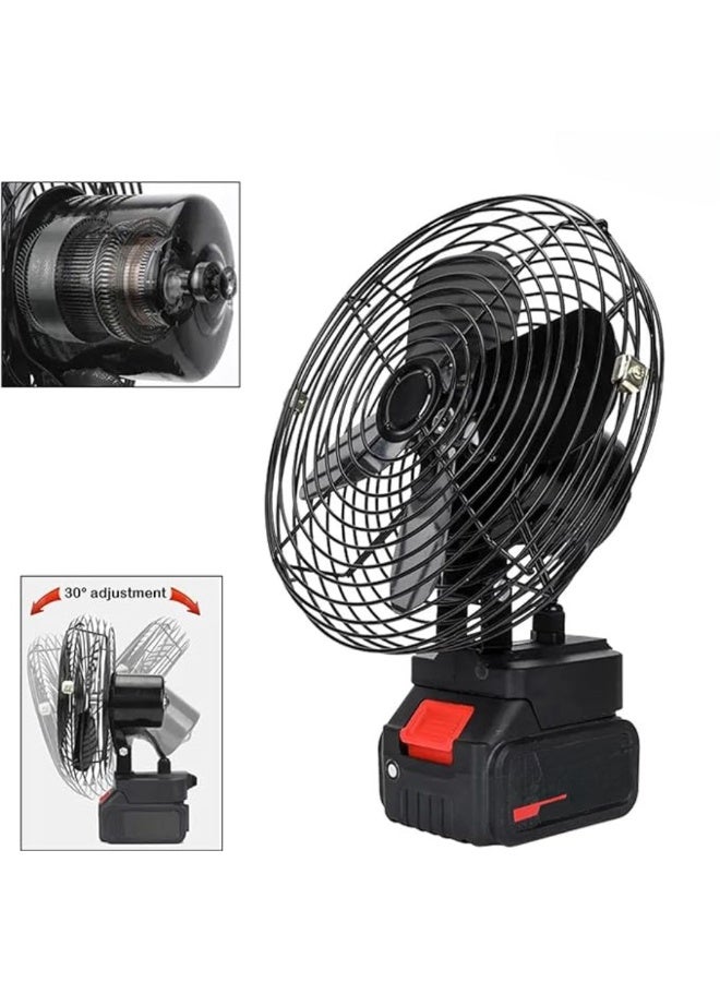 Deepking Portable High-Power Rechargeable Metal Fan with 48V Lithium Battery – Industrial-Grade Cordless Fan for Indoor & Outdoor Use, Strong Airflow, Adjustable Speed, Quiet Operation – Ideal for Camping, Garage, Workshop, Travel, Emergency – 35W Motor Power - Image 2