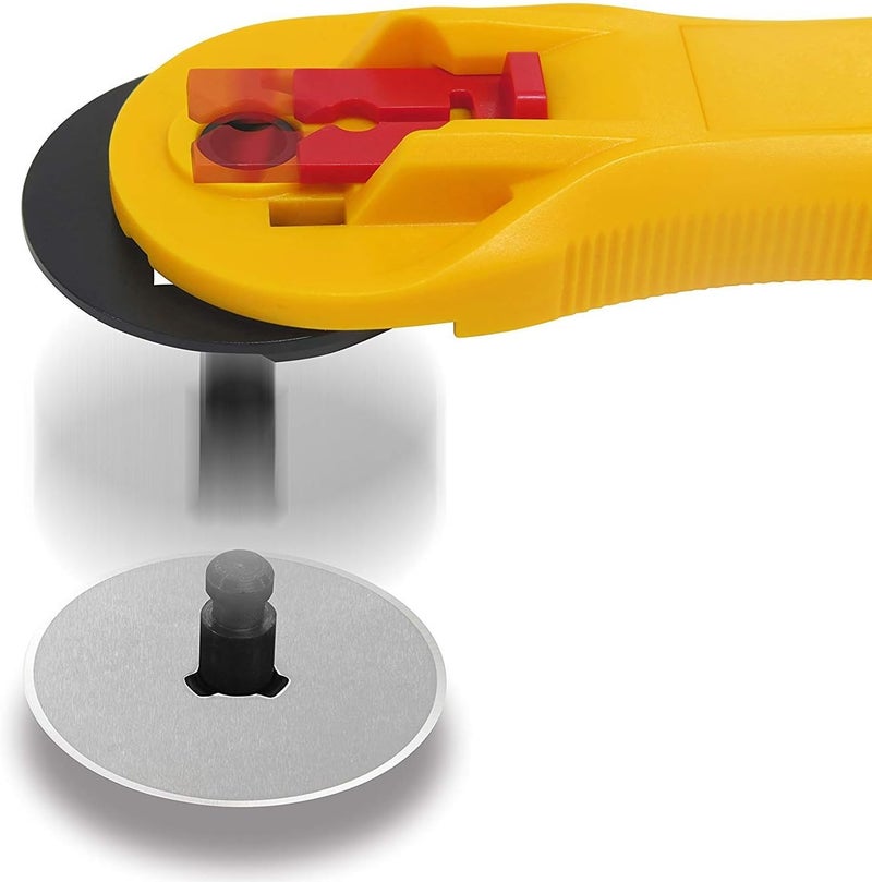 OLFA Rotary Fabric Cutter 28MM with 5 Blade Refill For Quilting, Sewing, and Crafts - Image 4
