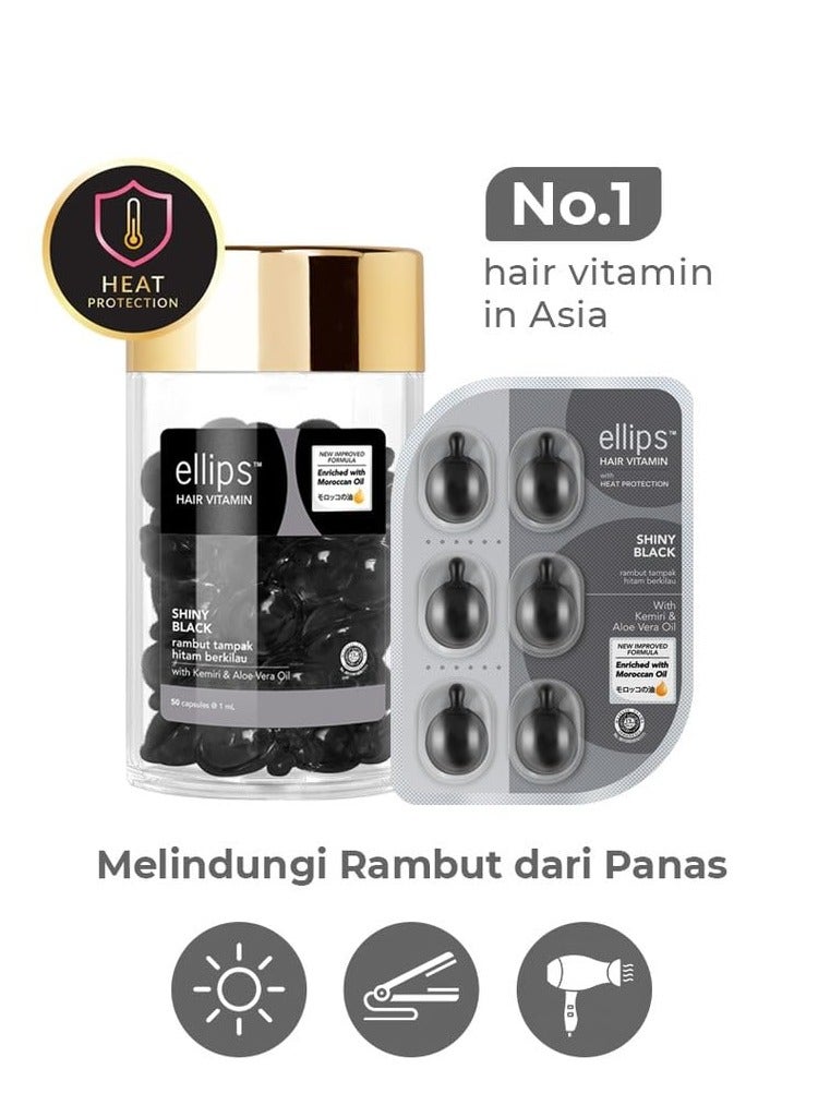 أليبس إليبس سيلكي بلاك، واقي الشعر من الحرارة والفيتامينات - 6 قطع - Image 2