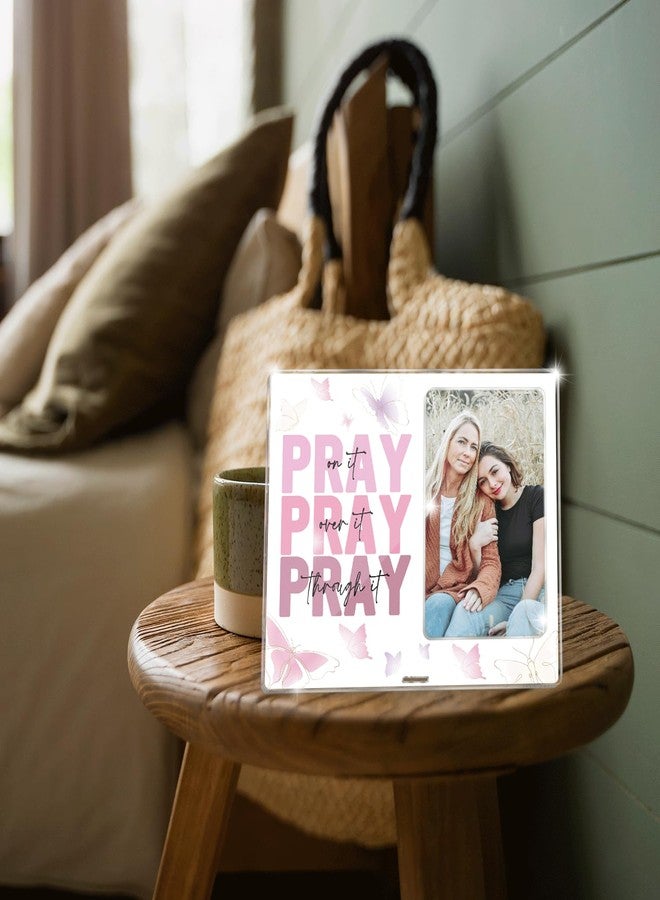 zaxek Pregnancy Announcement Memory Frame, Pink Pray Gifts for Mom, Bible Verse Decor, Baby Ultrasound Picture Frame, Sonogram Picture Keepsake, Baby Shower Decorations, Pregnancy Gifts, Gender Reveal - Image 4