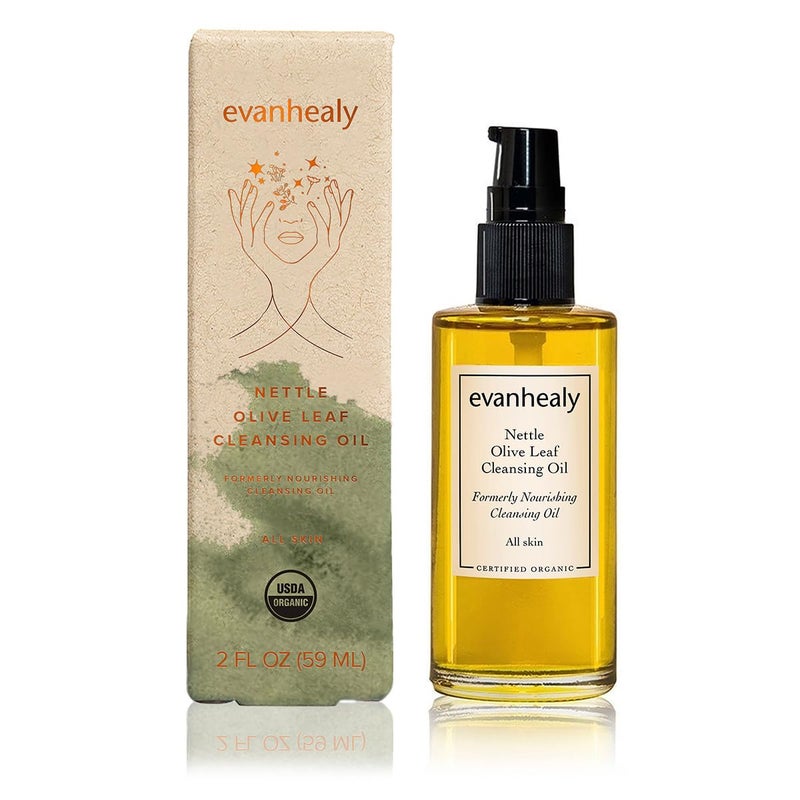 evanhealy Nettle Olive Leaf Cleansing Oil | Organic Facial Oil-Cleanser for Makeup, Cosmetics, Sunscreen | Gentle Esssential OilFree Cleanser for Sensitive, Congested Skin - Image 2