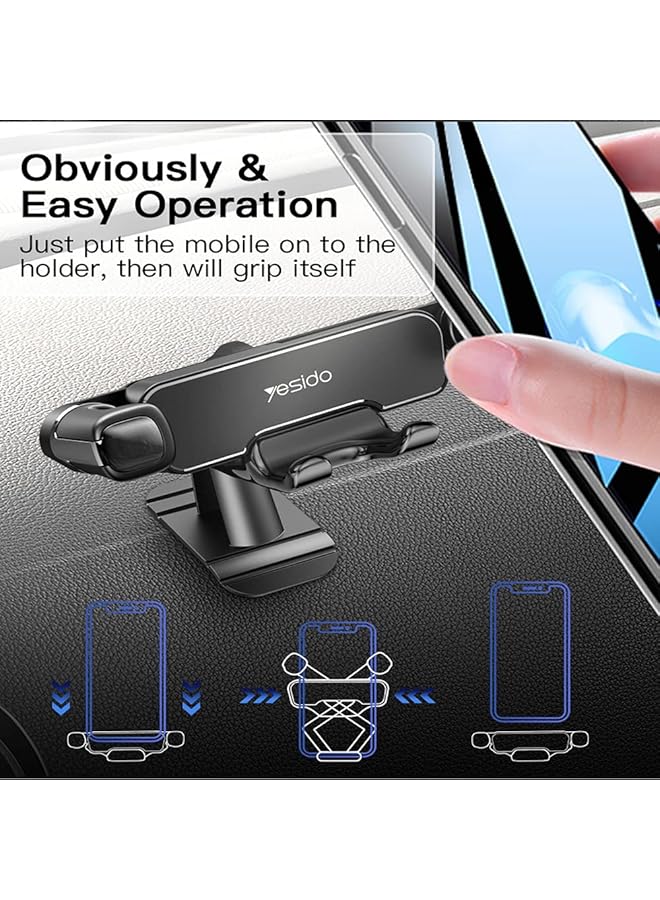 Yesido C90 Car Gravityt Mount Cell Phone Holder Vertical&Horizontal Gravity For Iphone 11/11Pro/11Pro Max/Xs - Image 3